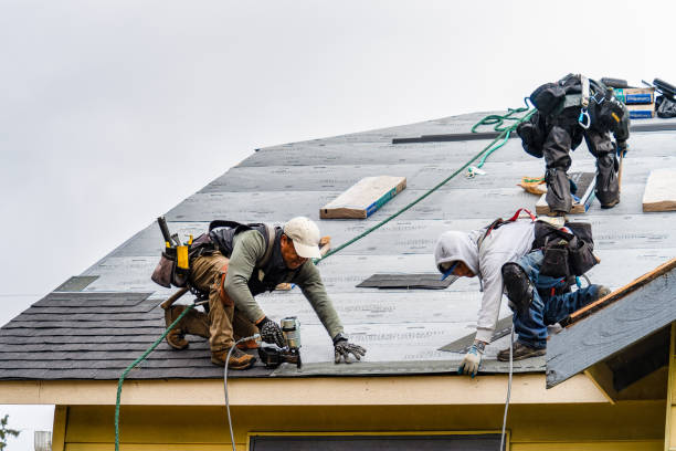 Professional Gutter Installation technician working in Boonville, NC
